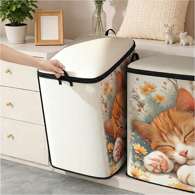 2pcs blanket storage bag for under bed, closet organizers 95L | clothing - Image 6