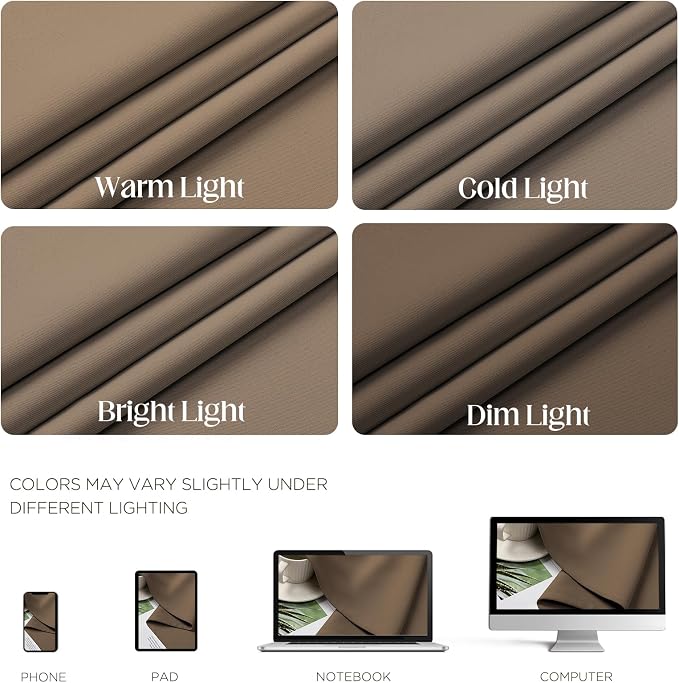 CUCRAF Blackout Curtains for Bedroom, Thermal Insulated Room Darkening Grommet - Image 4