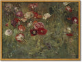 InSimSea Framed Canvas Wall Art, Vintage Bathroom Shelf Art, Poppy Picture by InSimSeaArt