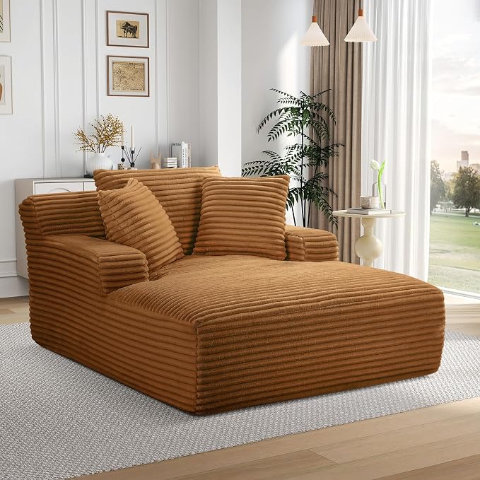 Oversized Chaise Lounge Chair Indoor, Comfy Fluffy Cloud Couch, Modern Deep - Image 9