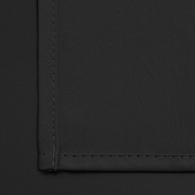 Yakamok Blackout Curtains 38x72 inch Black Thermal Drapes-Bedroom | 2 panels - Image 5