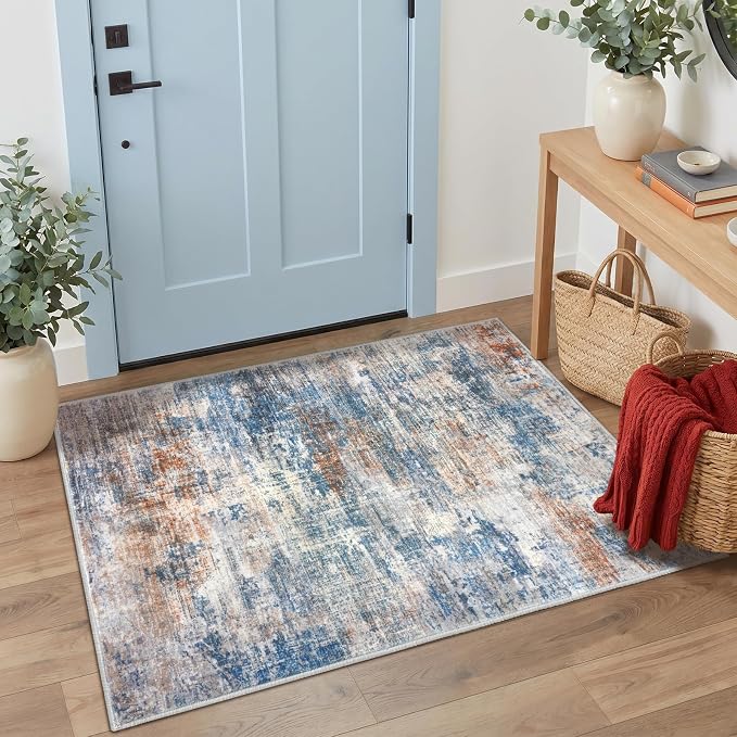 Abstract Area Rug 3x4 Ft Washable Rugs by iOhouze