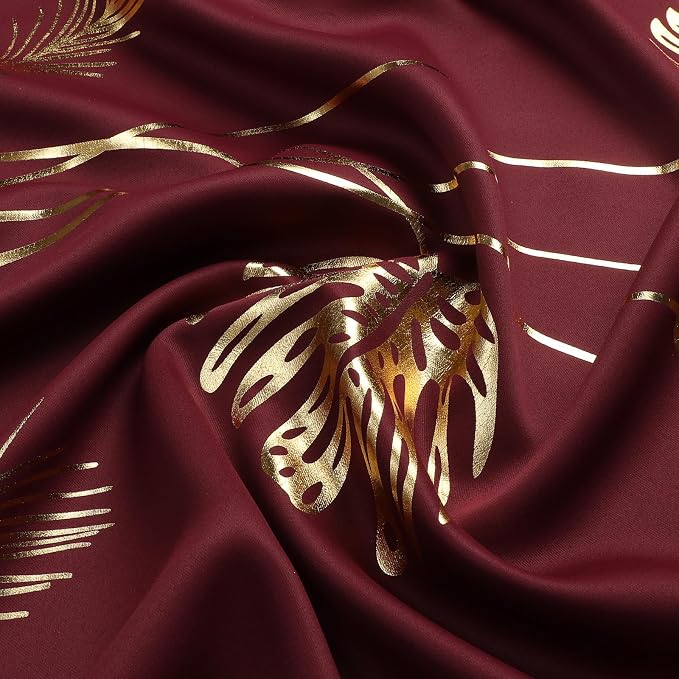 Burgundy Red Room Darkening Curtains 72 Inches Long - Image 7