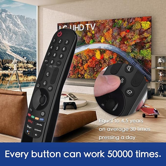 for LG Smart TV Remote,Magic Control with Voice and Pointer Function,AN-MR24GA/MR23GA/MR22GA/MR21GA/MR20GA/MR19GA Replacement for 2019-2024 LG WebOS,OLED,QNED,NANOCell,4K,8K etc.AKB76039902