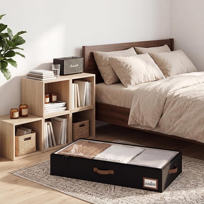 StorageWorks 6 Inch Low Profile Under Bed Storage Containers - Image 5