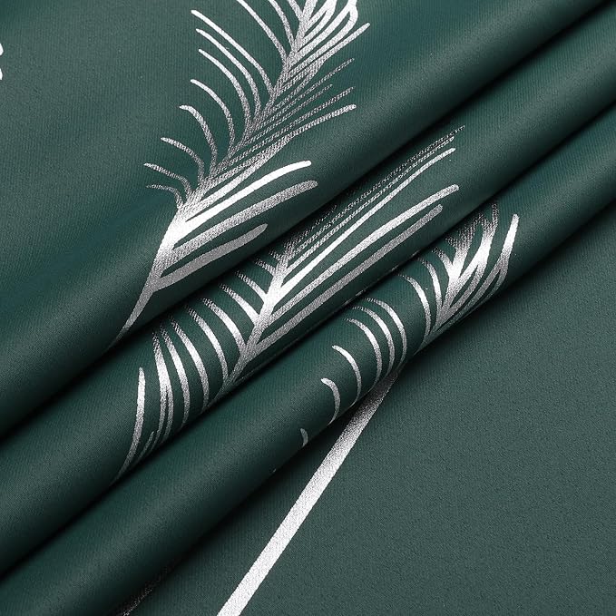 Green Blackout Curtains for Living Room 108 Inches Long, Room Darkening Energy - Image 8