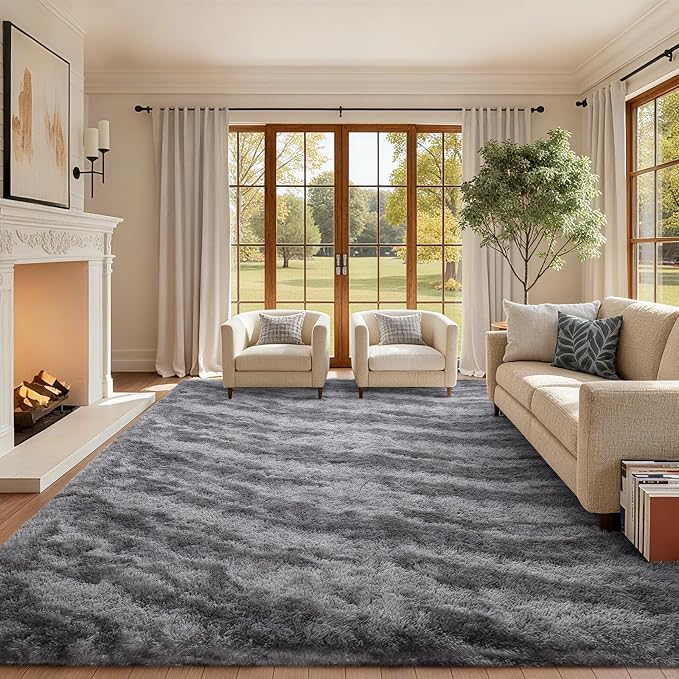 8x10 Ft Extra Large Shag Rugs for Living Room, Ultra Soft Fluffy Furry Area by Cuzwlovita