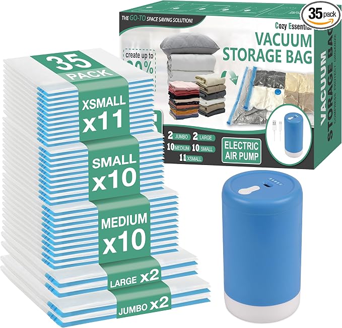 Travel Vacuum Storage Bags by CozyEssential