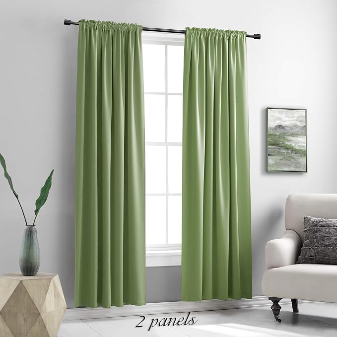 2 Panels 60 Inches Wide Blackout Curtain Panels - Image 2