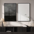Large Framed Black and White Abstract Wall Art by Cuspin