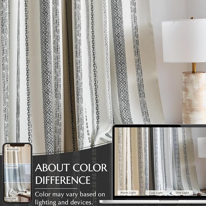 jinchan Boho Blackout Curtains 63 Inch Length - Image 7