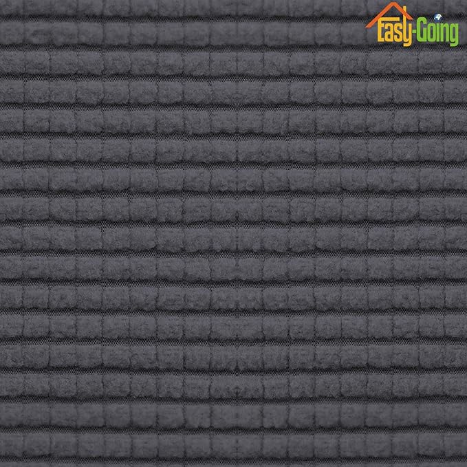 Easy-Going Stretch Chair Sofa Slipcover 1-Piece Couch Sofa Cover Furniture Protector Soft with Elastic Bottom for Kids, Pet. Spandex Jacquard Fabric Small Checks (Chair, Dark Gray)