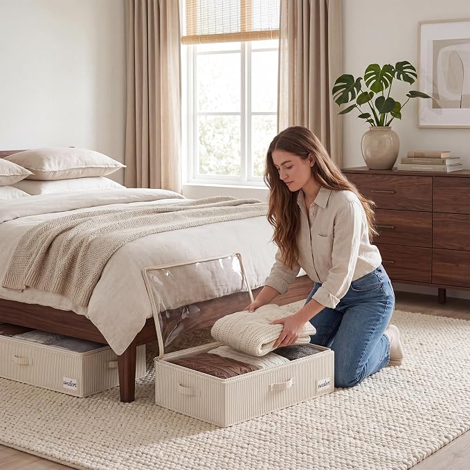 StorageWorks 5 Inch Low Profile Under Bed Storage Containers - Image 8