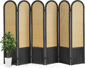 Rattan Room Divider, 6 Panel Folding Room Screen Divider, Foldable Room by AsNefeli