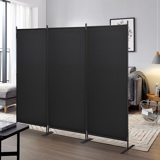 Room Divider Panel 6Ft Privacy Screen Wall Dividers, Portable Room Partition by JAXPETY