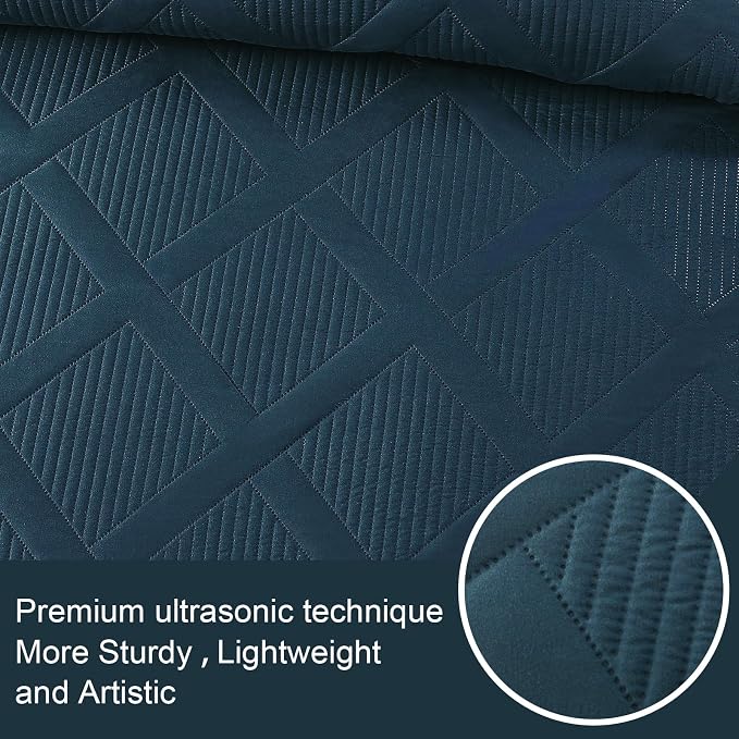 Exclusivo Mezcla Quilt King Size, Modern Striped Pattern, Lightweight Bedding - Image 4
