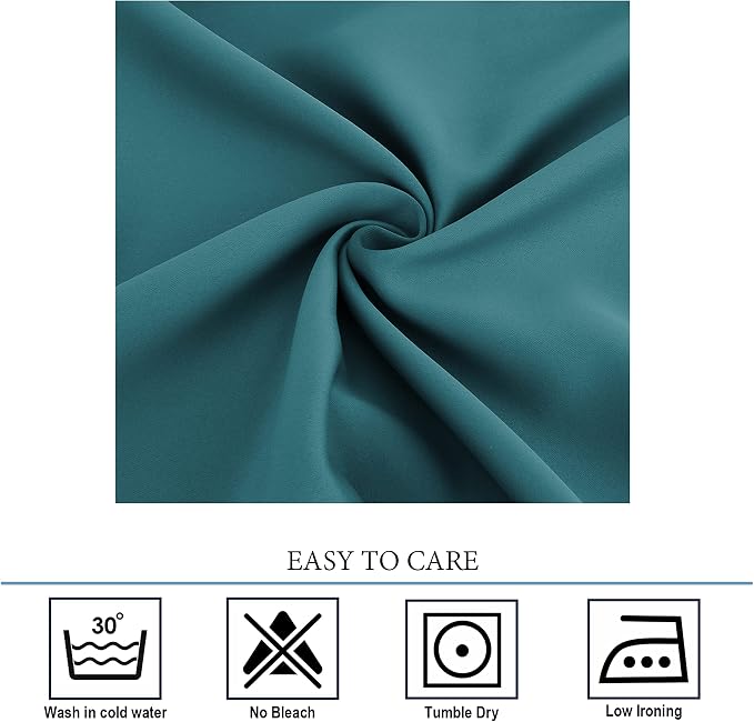 Diraysid Sea Teal Grommet Blackout Curtains - Image 7