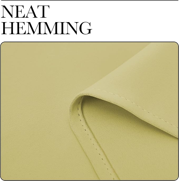 NICETOWN Bedroom Window Curtain Panels, Paler Yellow, 2 Panels, 62 in x 72 in - Image 6