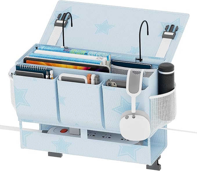 Bedside Caddy Organizer, Dual-Purpose Bedside Storage by homyfort