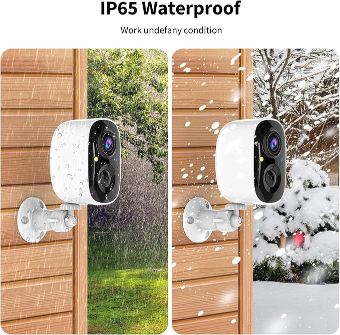 Security Cameras Wireless Outdoor,2K Indoor WiFi Wireless Cameras,Outside Battery Powered Cameras for Home Security,AI Motion Detection,Color Night Vision,Spotlight,Siren Alarm,SD/Cloud Storage,2Pack