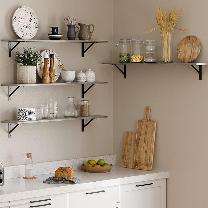 Long Wall Shelves, 39.4 Inch Wall Mounted Shelves - Image 8