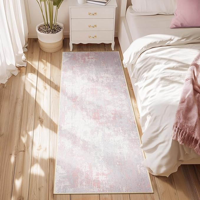 RELEANY Washable Runner 2'x6' Abstract Area Rug by RELEANY