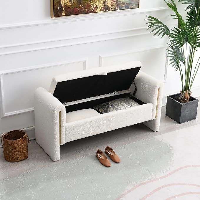 Modern Teddy Fabric Bed End Bench - Image 5
