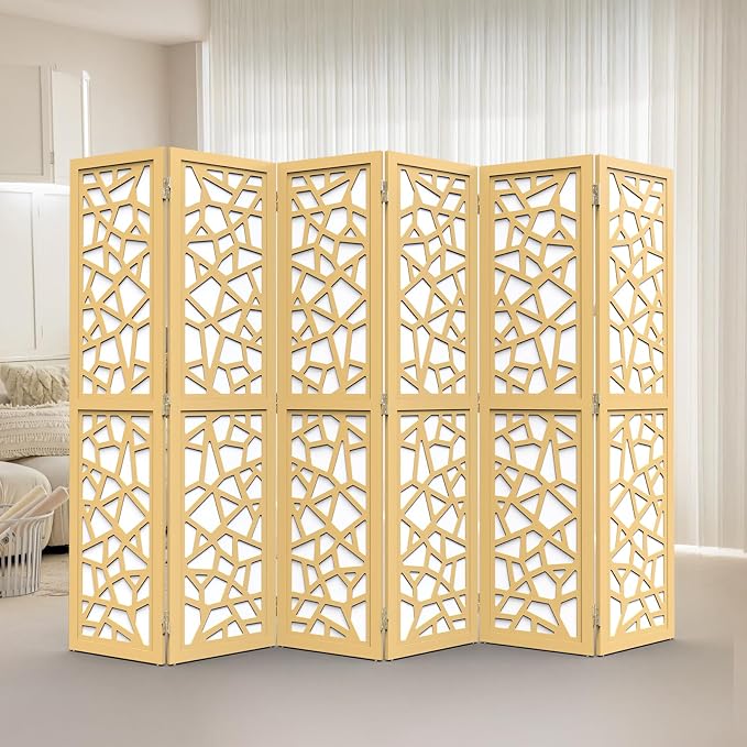 VINGLI 70'' H Room Divider, Non-Woven Fabric Privacy Screen, Indoor Partition - Image 2