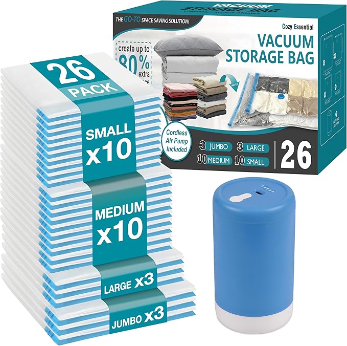 Travel Vacuum Storage Bags by CozyEssential