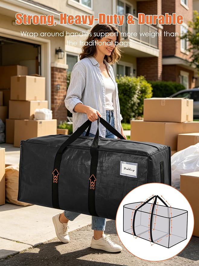 SWEET DOLPHIN 12 Pack 200LB Heavy-Duty Moving Bags - Image 2