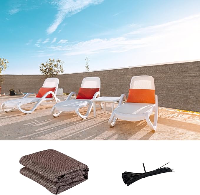 LOVE STORY Custom Size 3.3' x 14' Balcony Privacy Screen Cover, 95% UV Block by LOVESTORY