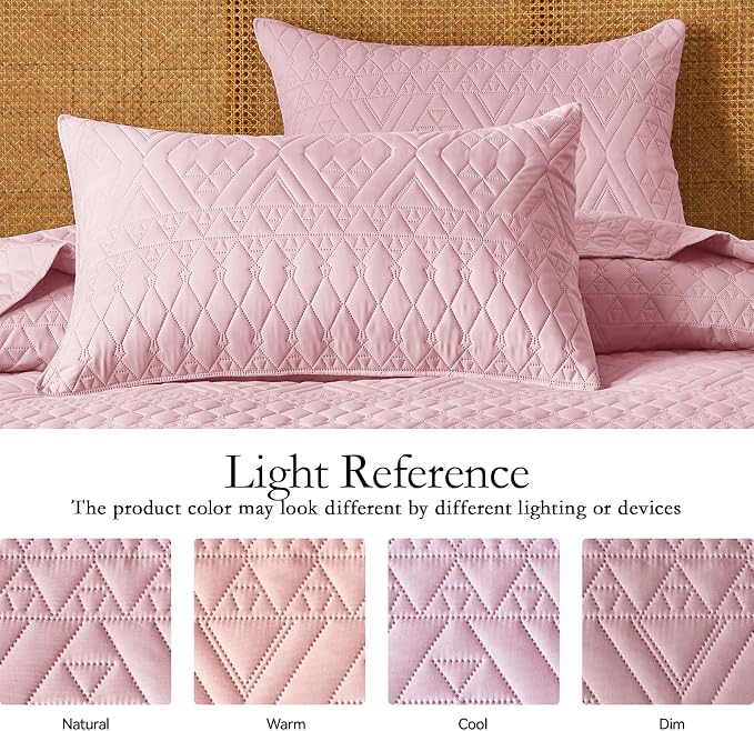 akkialla Twin Quilt Set, Boho Geometric Pattern, Soft All-Season Bedding - Image 5