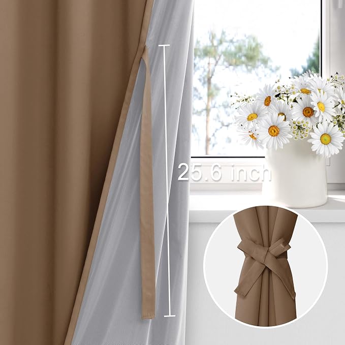 XWZO Full Shading Blackout Curtains - Image 3