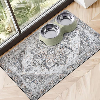 Dog Food Mats for Floors, Absorbent Dog Bowl Mat for Food and Water Dispenser Mat, Quick Dry Cat Food Mat Pet Supplies