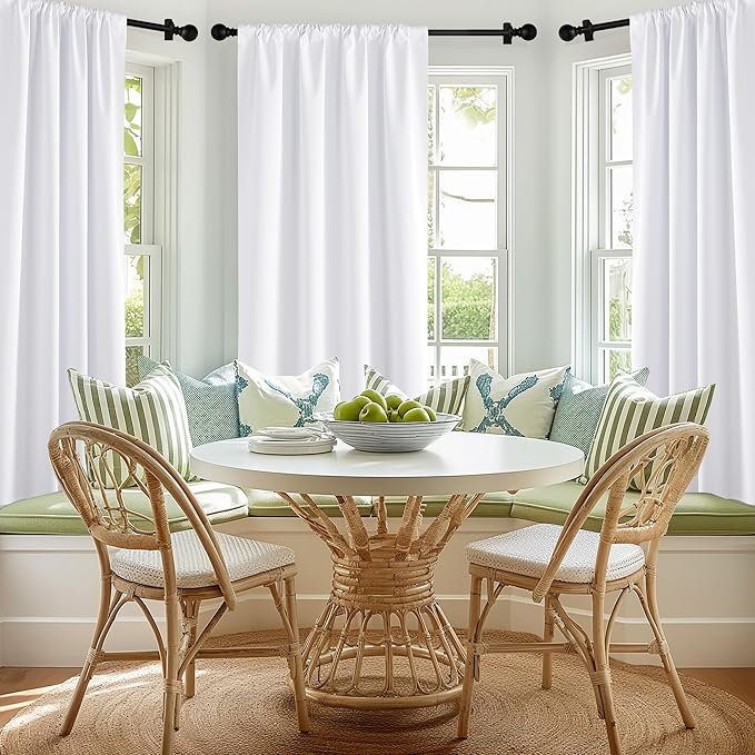 NICETOWN Bedroom 100% Blackout Curtains, 2 Panels, 42 by 54, Snow White - Image 4