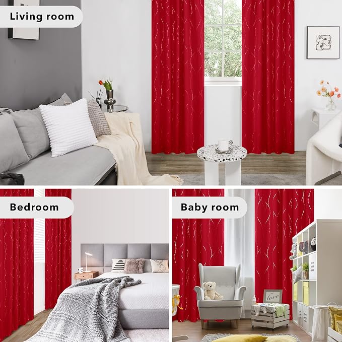 Deconovo Blackout Back Tab Curtains - Image 7