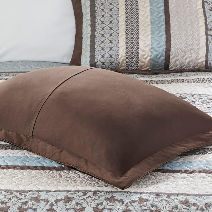 Madison Park King Quilt Bedding Set, Reversible Quilted Bedspread Set, - Image 8