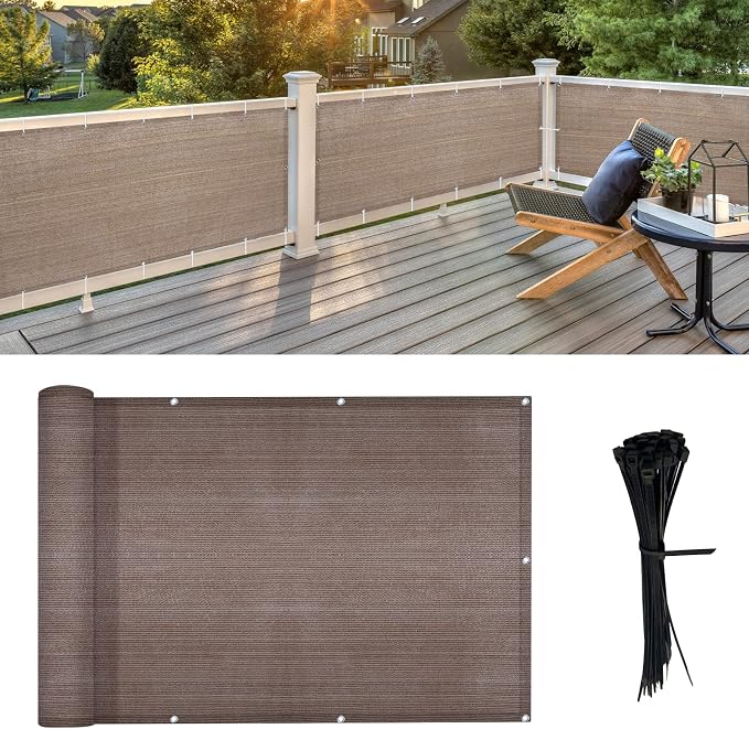 LOVE STORY 2.5' x 7' Balcony Privacy Screen Cover by LOVESTORY