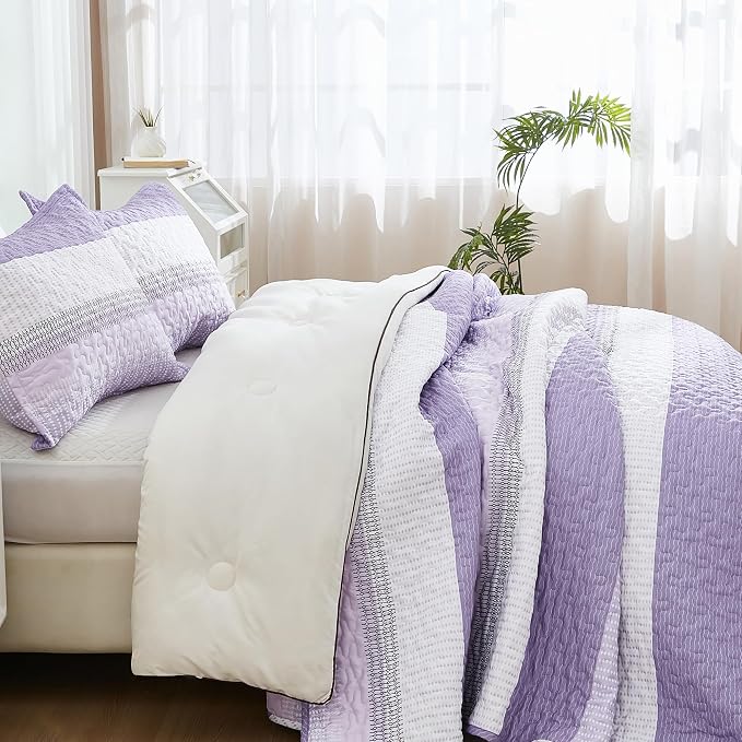 King Size Quilt Set Lavender - Image 2