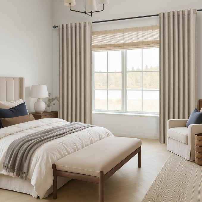 QJmydeco Extra Long Custom 105 Inch Curtains, 100% Blackout Curtains - Image 6