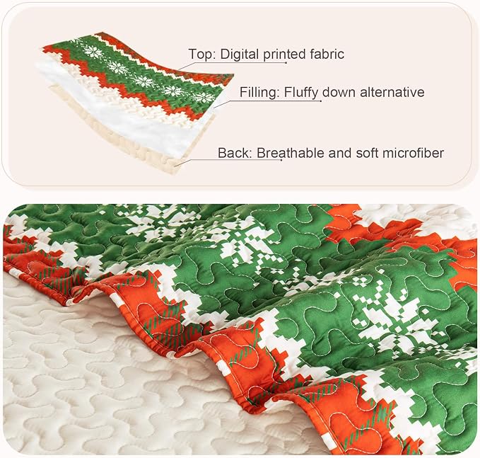 Whale Flotilla Patchwork Quilts Twin Size, Extra Soft Floral Bedspreads | Happy - Image 6