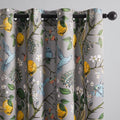 Topfinel Black Dark Floral Grey Blackout Curtains, 84 Inch Length by Topfinel