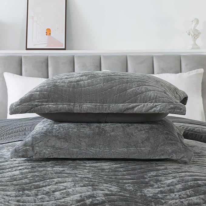 HoneiLife Velvet Quilt Sets Queen - Image 5