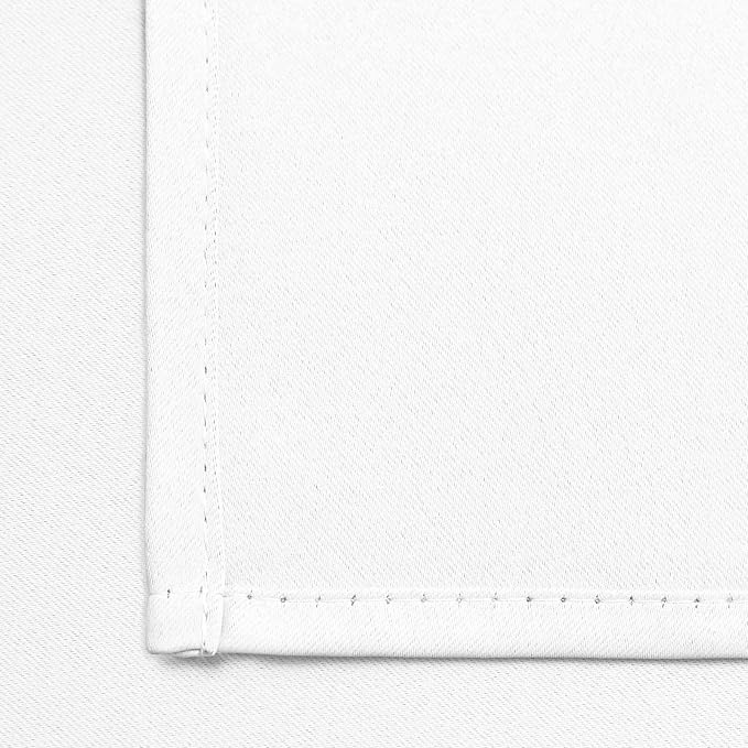 Yakamok Room Darkening Curtains 42x63 inch Length Pure White-Living Room | 2 - Image 6