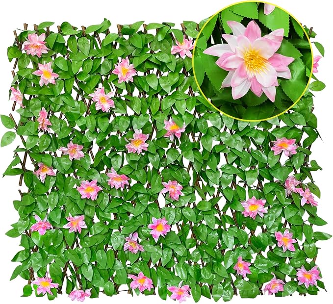 Expandable Faux Ivy Fence Privacy Screen by Unknown