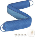 TORRAMI 32" Door Draft Stopper Under Bottom Insulation Noise Air Stopper 2.0LB,Draft Guard Seal for Doors and Windows - Blue Triangle