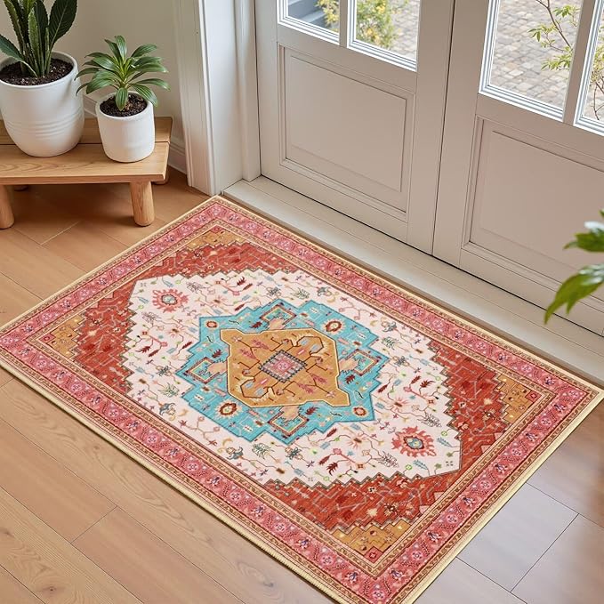 Macgace Washable Vintage Small Area Rug by Macgace