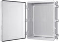 Gratury Junction Box, IP67 Waterproof Plastic Enclosure for Electrical Project, Hinged Grey Cover, Includes Mounting Plate and Wall Bracket (Transparent Cover, 20"×16.1"×7.9")