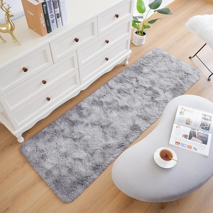 Chicrug Soft Runner Rugs for Bedroom Living Room Plush Fluffy Rug 2x10 | Shag - Image 5