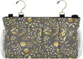 Gold Floral Gray Bedside Caddies Bedside Caddy Storage Bag by Unknown